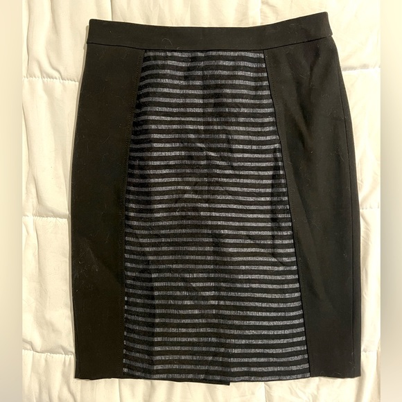 Halogen black pencil skirt with stripe detail - Picture 1 of 4